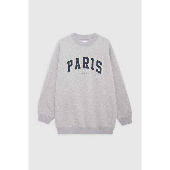 Anine Bing Tops - Anine Bing Paris Crew-neck Sweatshirt - S Gray Pullover Oversized